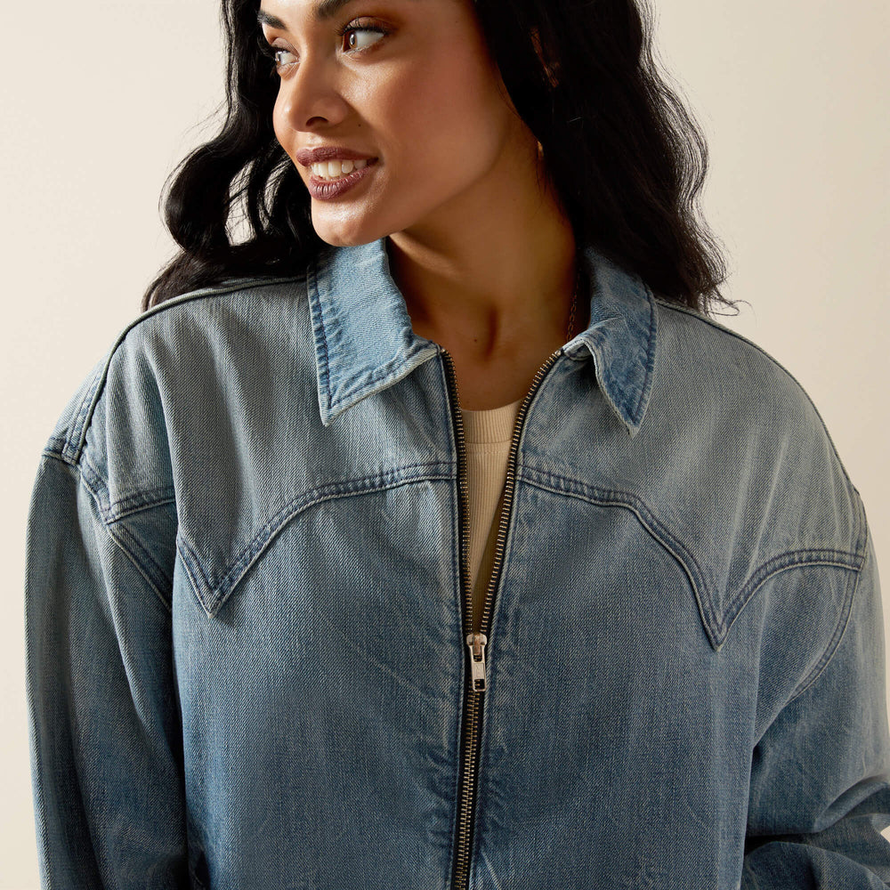 Ariat Cheyenne Denim Bomber Jacket Women|Trends