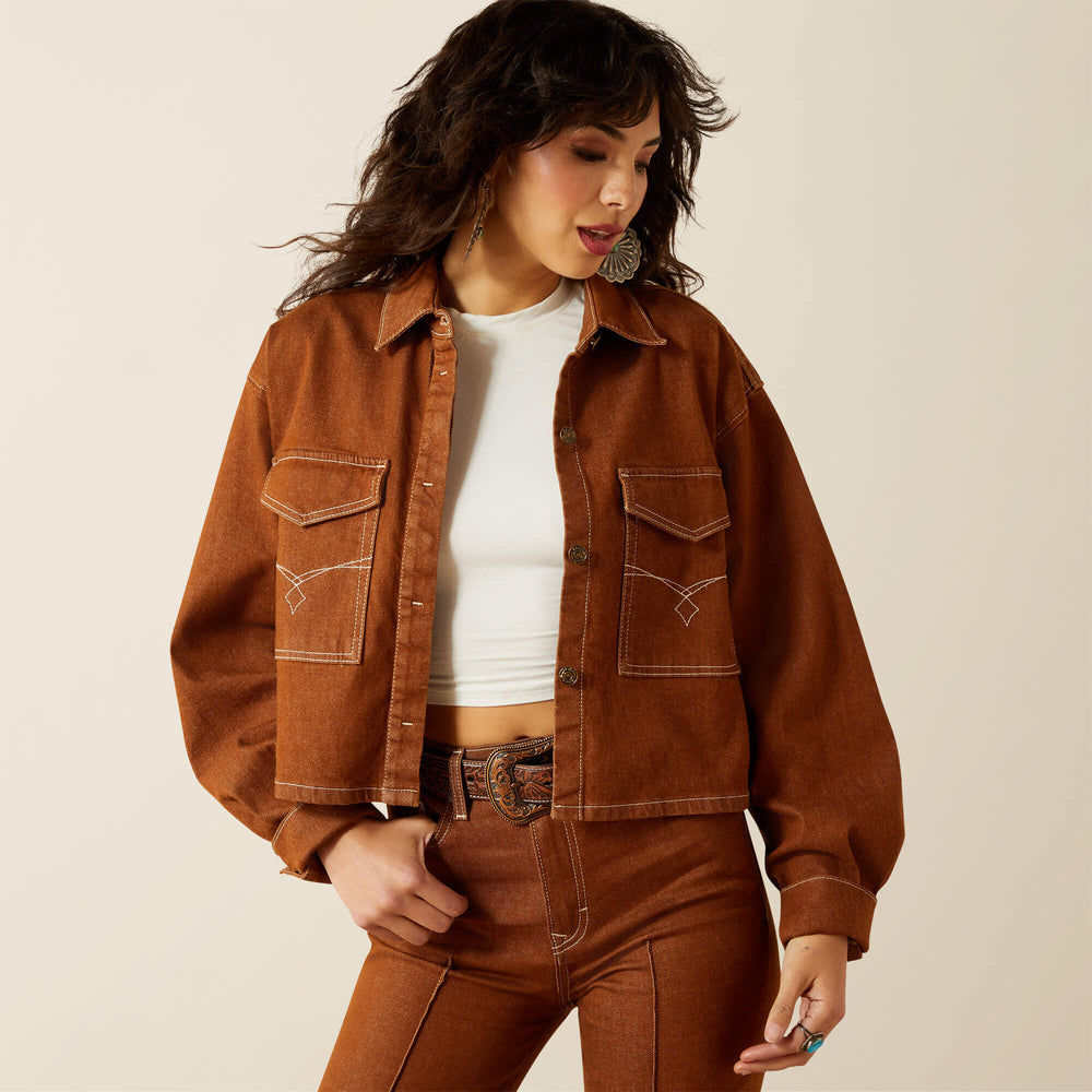 Ariat Boxy Cropped Denim Jacket Women|Trends