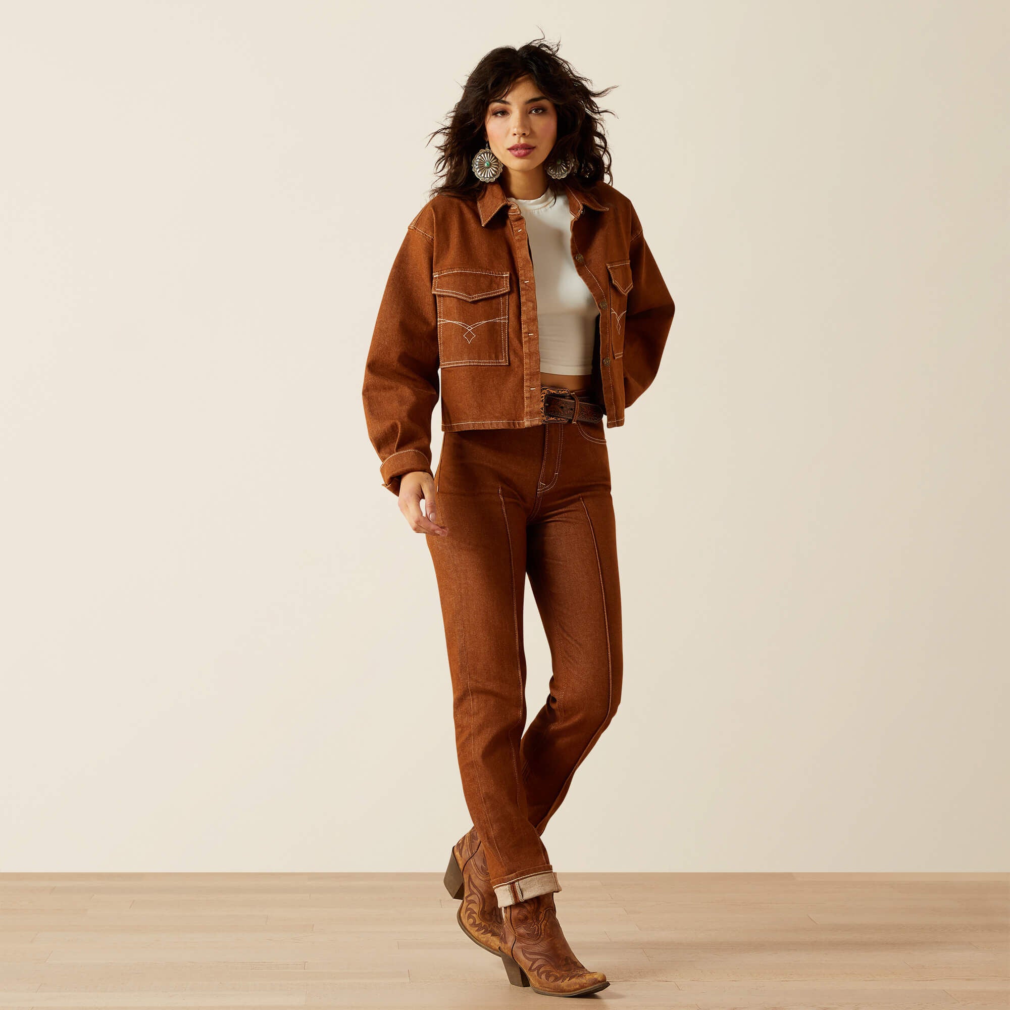 Ariat Boxy Cropped Denim Jacket Women|Trends