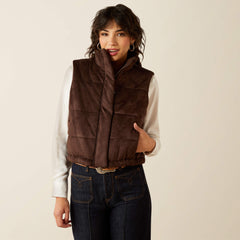 Ariat Swirls Faux Leather Vest Women|Trends