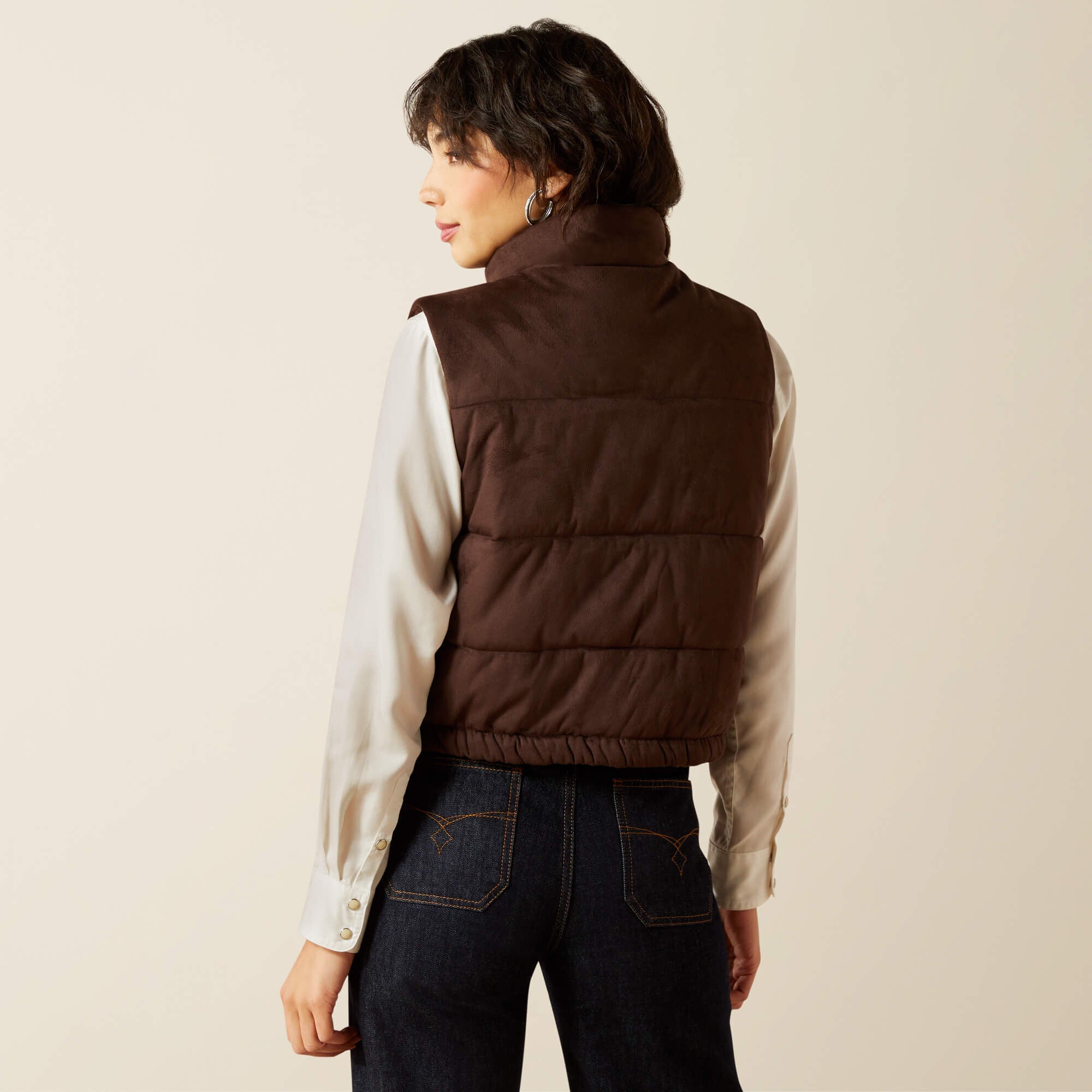 Ariat Swirls Faux Leather Vest Women|Trends