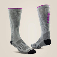 Ariat High Performance Crew Tek Work Sock 2 Pair Pack Women