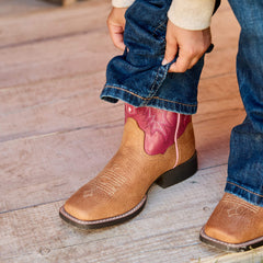 Ariat Tombstone Wide Square Toe Western Boot Kids