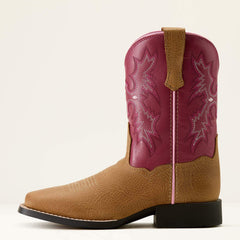 Ariat Tombstone Wide Square Toe Western Boot Kids