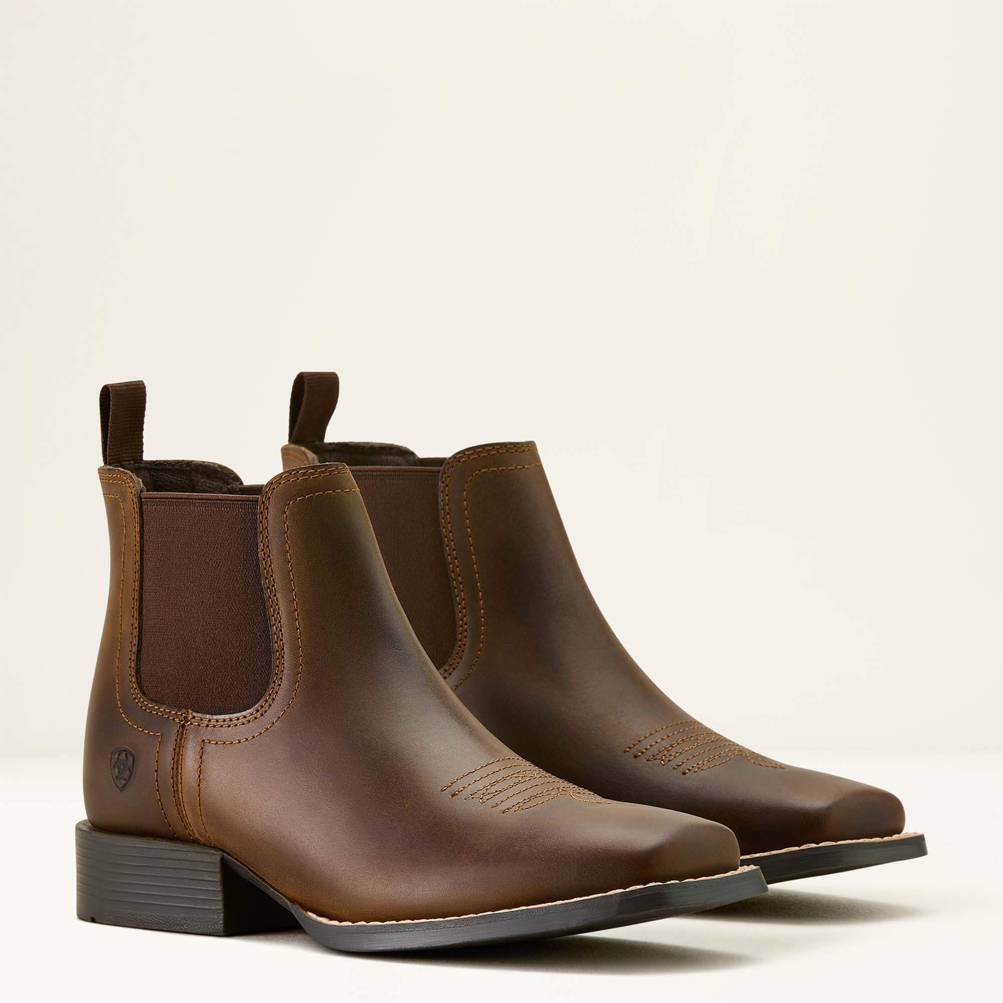Ariat Booker Chelsea Wide Square Toe Western Boot Kids