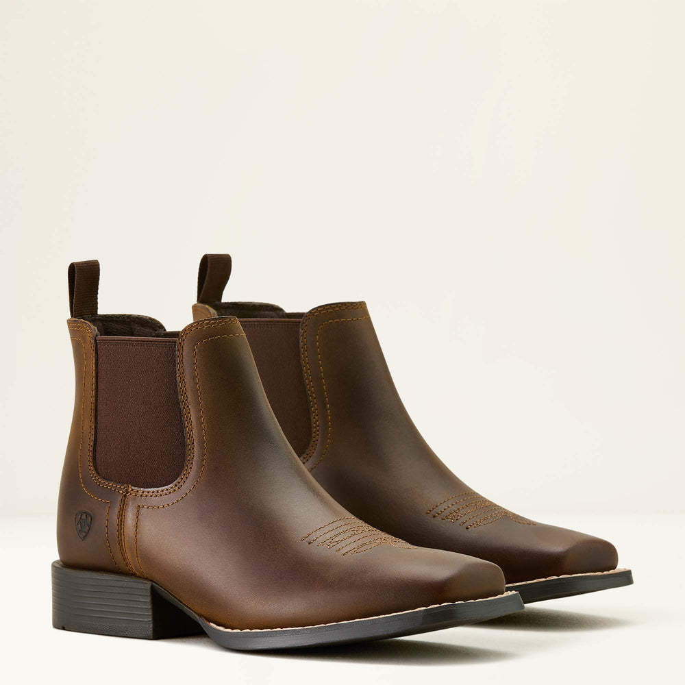 Ariat Booker Chelsea Wide Square Toe Western Boot Kids