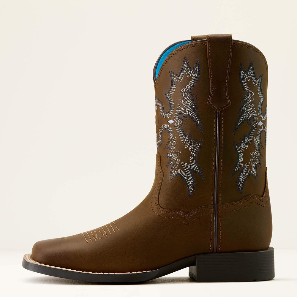 Ariat Tombstone Wide Square Toe Western Boot Kids