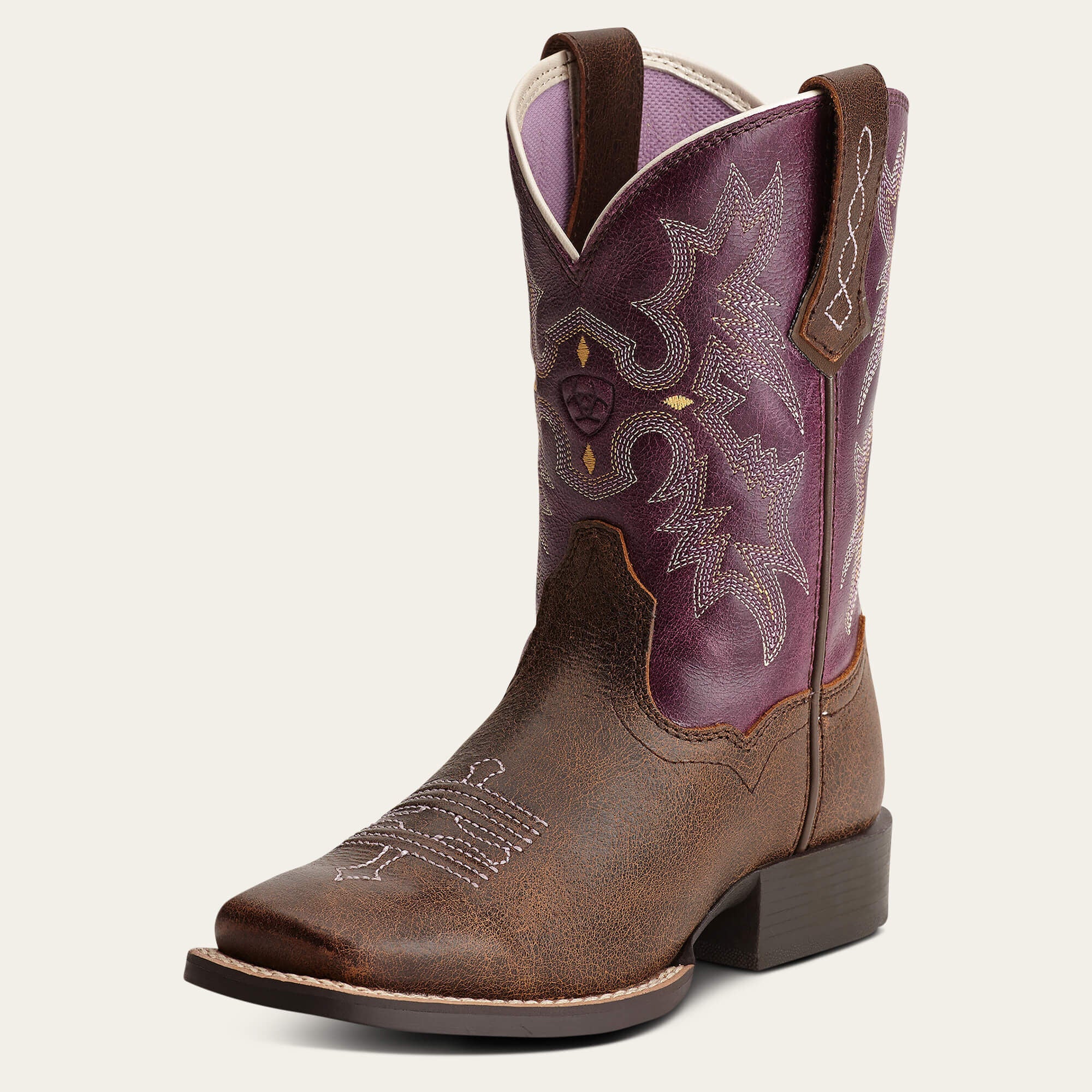 Ariat Tombstone Wide Square Toe Western Boot Kids