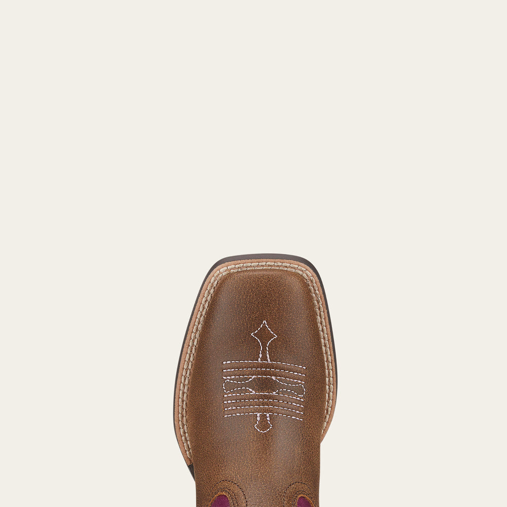 Ariat Tombstone Wide Square Toe Western Boot Kids