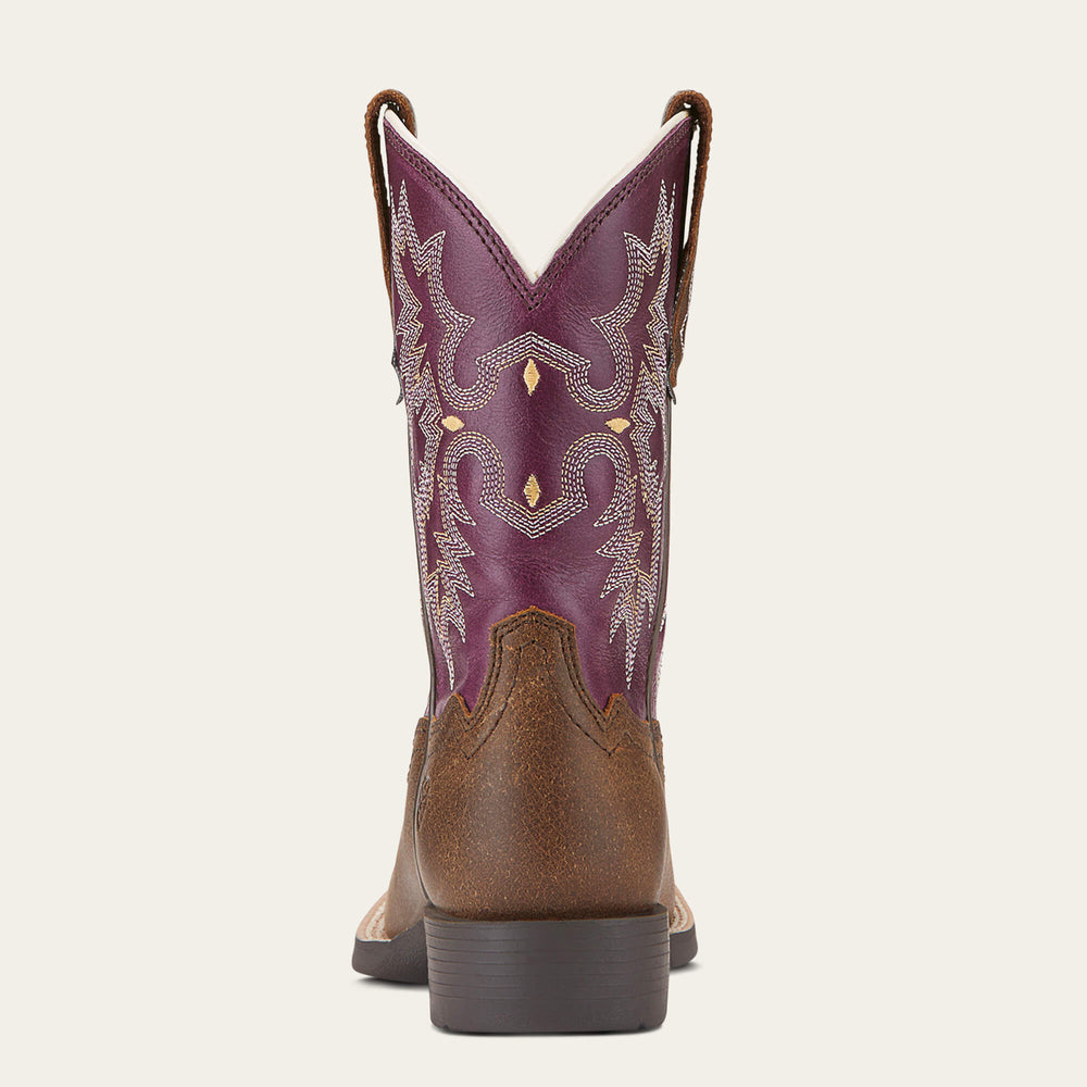 Ariat Tombstone Wide Square Toe Western Boot Kids
