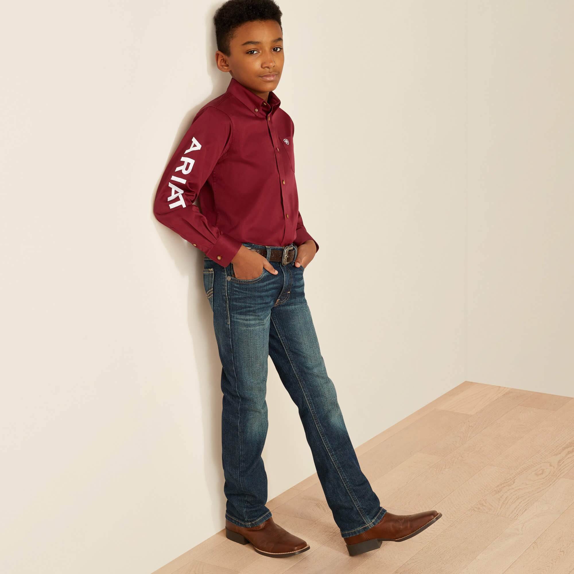 Ariat Team Logo Twill Classic Fit Shirt Kids