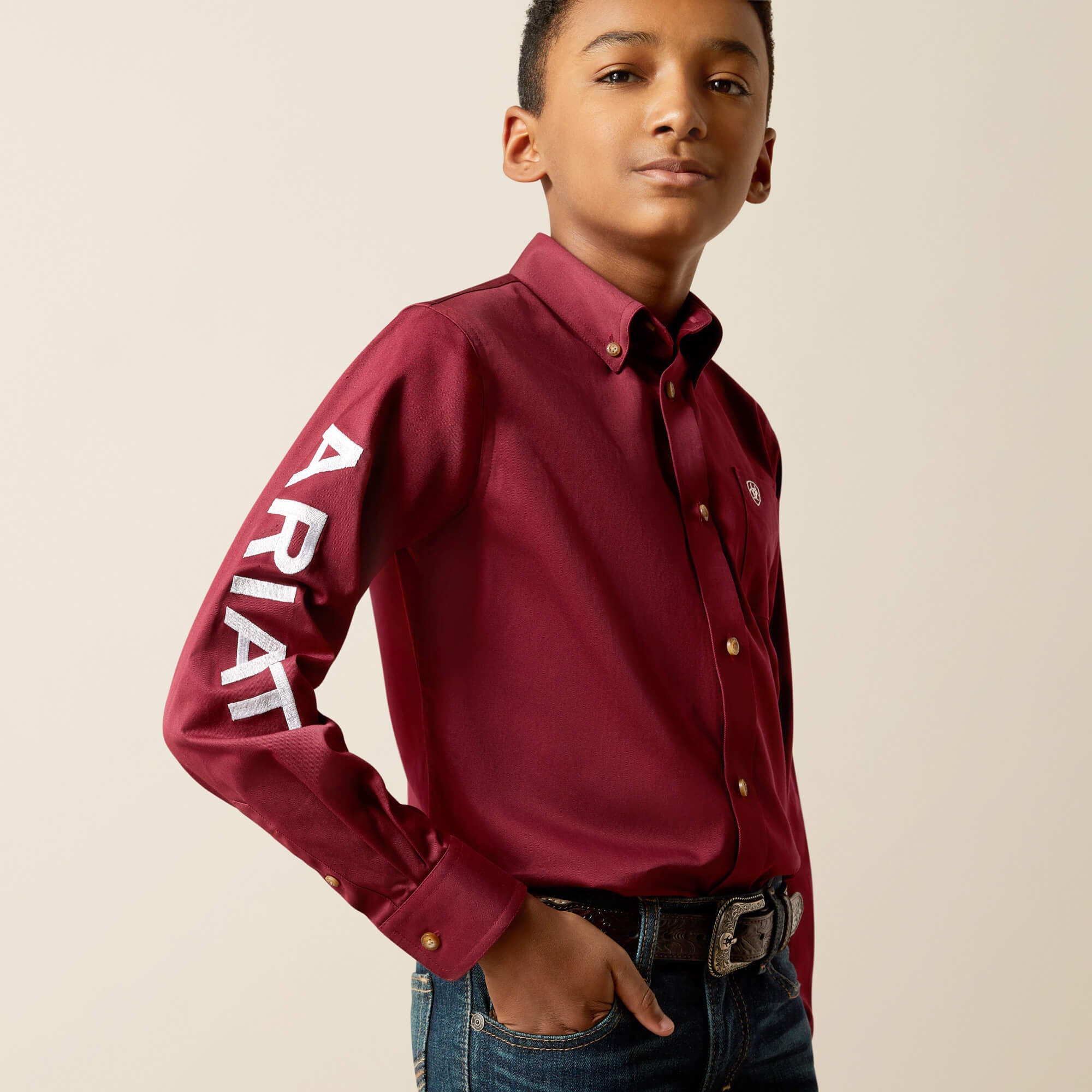 Ariat Team Logo Twill Classic Fit Shirt Kids
