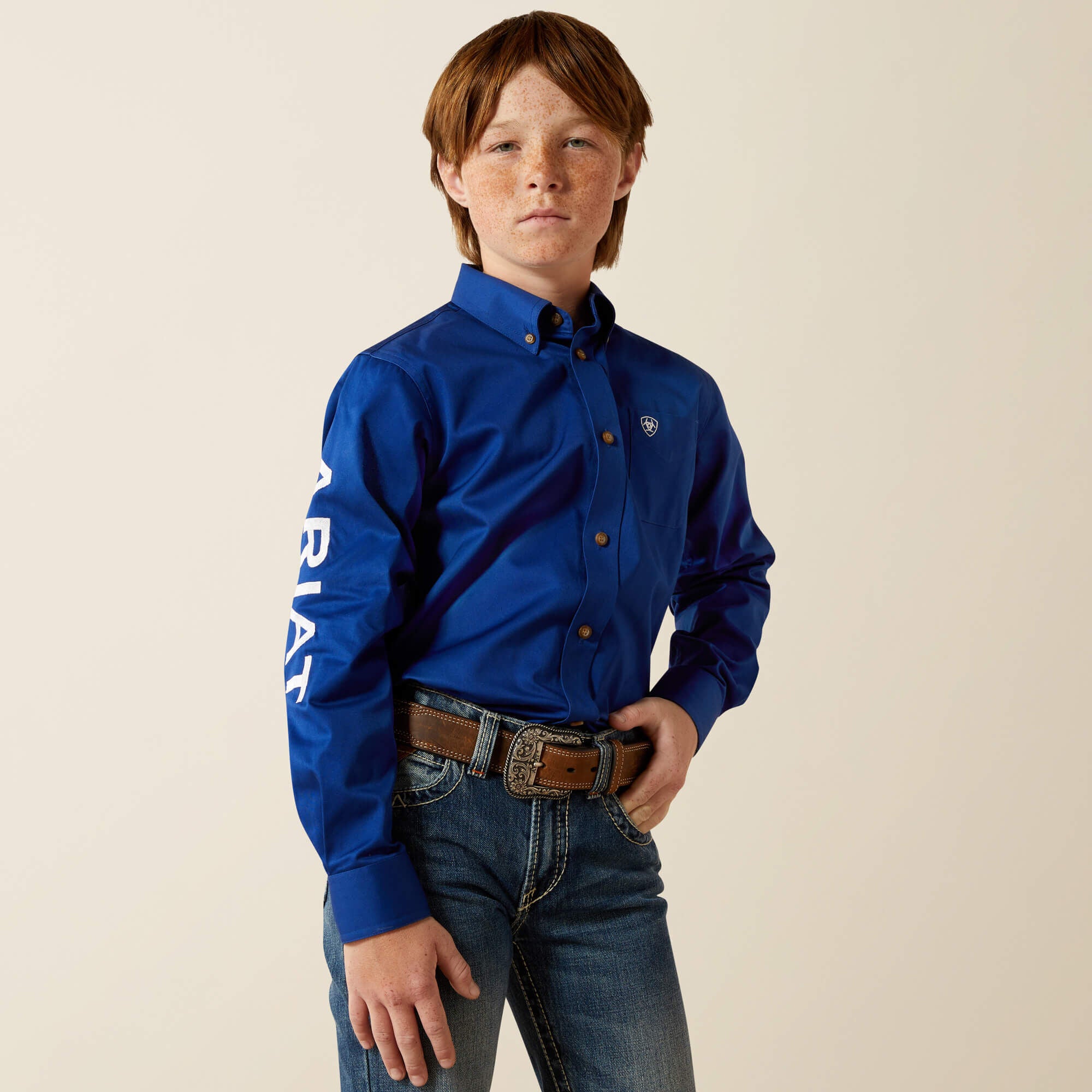 Ariat Team Logo Twill Classic Fit Shirt Kids