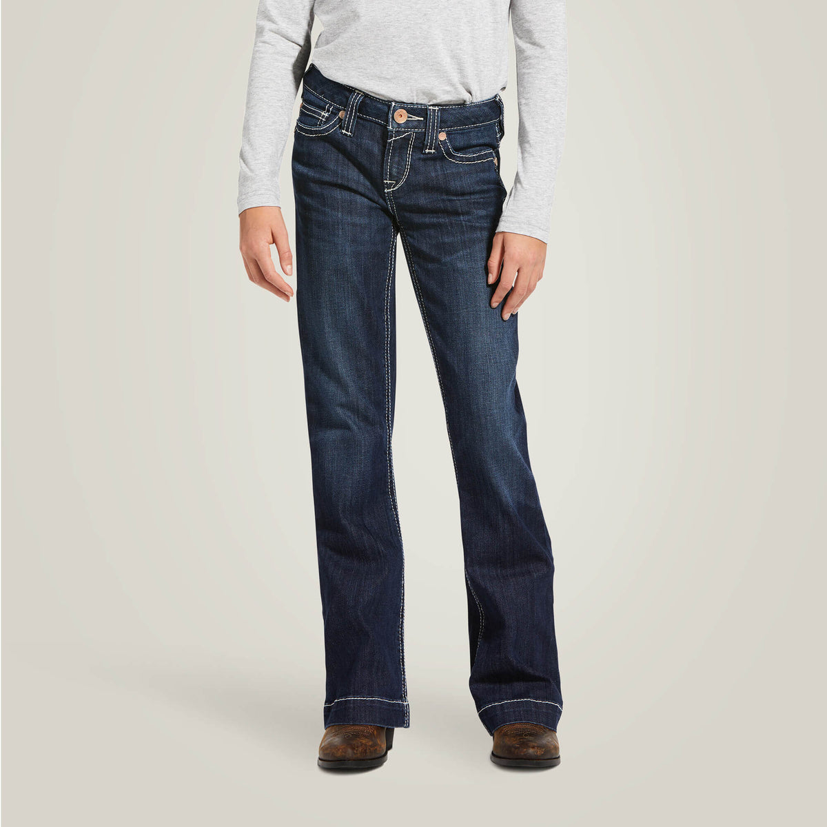 Ariat Trouser Mid Rise Stretch Ella Wide Leg Jean Kids