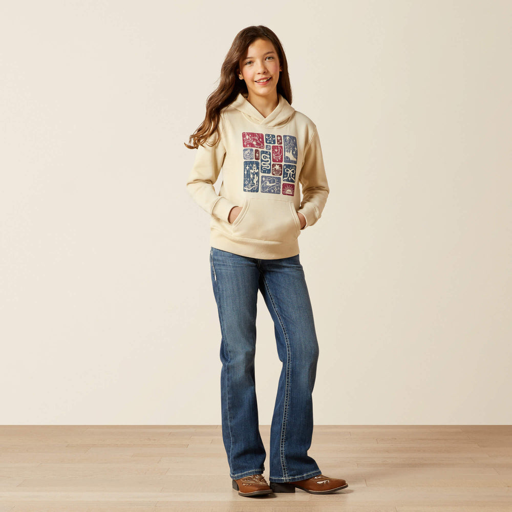 Ariat Western Blocks Hoodie Kids