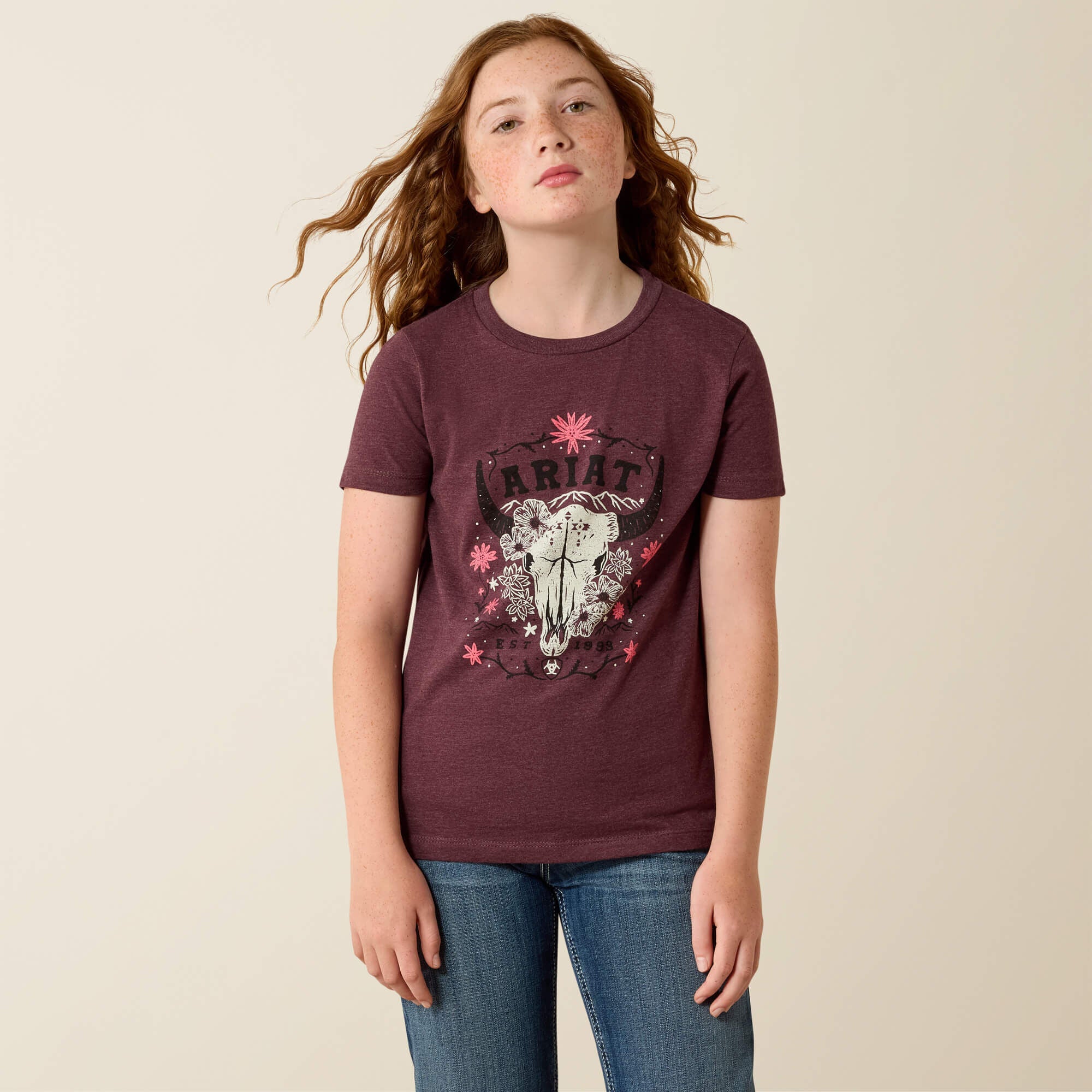 Ariat Ariat Skulls Florals T-Shirt Kids