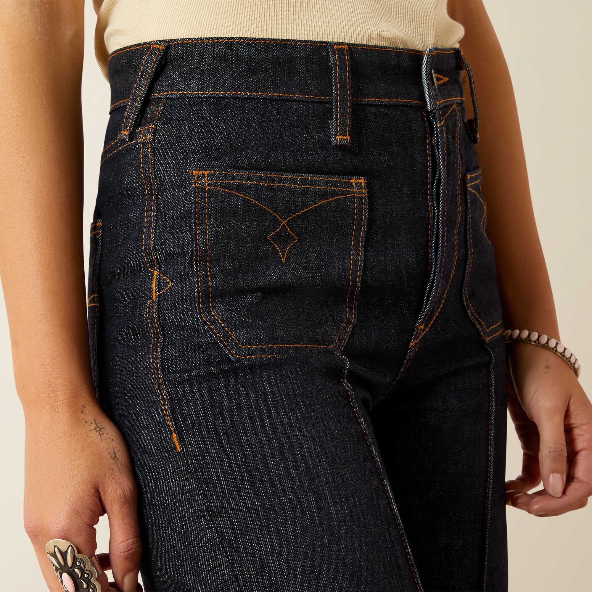 Ariat Ultra High Rise Tomboy Western Utility Wide Leg Jean Trends