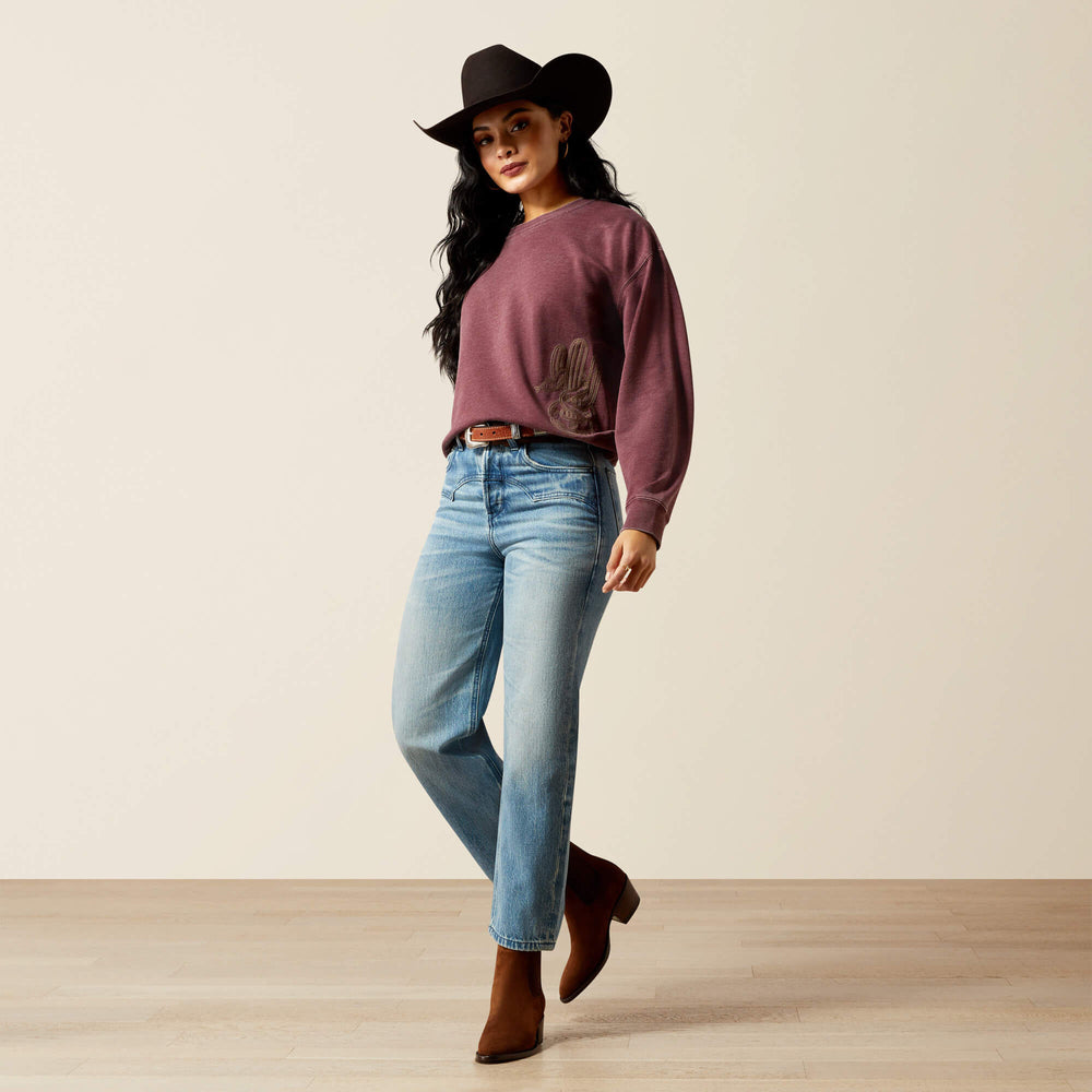 Ariat Ultra High Rise Cheyenne Yoke Tomboy Straight Leg Jean Trends